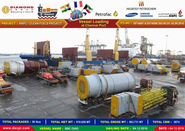 Heurtey Petrochem KNPC 3rd Shipment HLT 4 Dec 2016 01