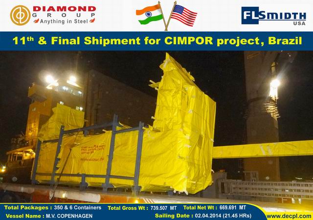 11th & Final Shipment for CIMPOR project, Brazil 01