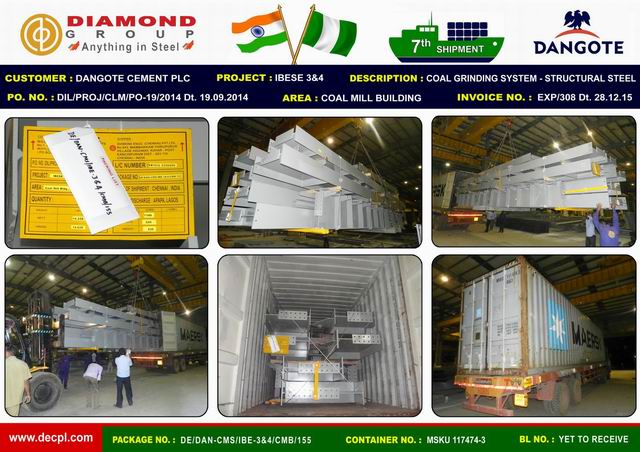 DANGOTE - CMS - IBESE 3&4 _7th Shipment Despatch Template_ Cont_ No_ MSKU 117474-3