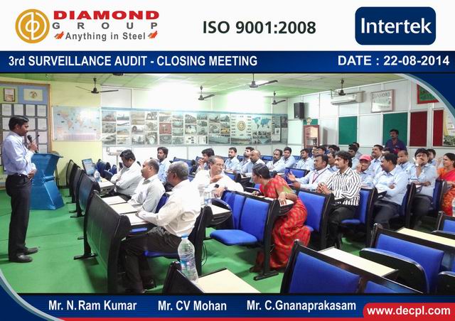 ISO 3rd Surveillance Audit - Closing Meeting_ 22nd Aug 2014_01