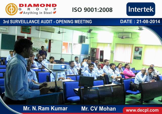 ISO 3rd Surveillance Audit - Opening Meeting_ 21st Aug 2014_00