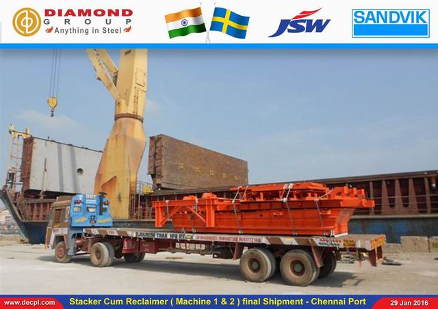 SANDVIK (Machine - 1 & 2) loading Completed at Chennai Port Template -01